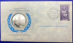 Médaille Argent massif des nations du Monde - LUXEMBOURG