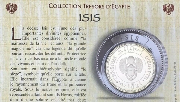 Médaille Isis, Collection Trésors D’Egypte