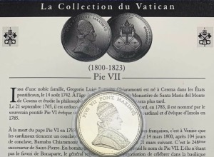 Médaille Pie VII, Collection du Vatican