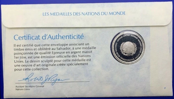 Médaille Argent massif des nations du Monde - SALVADOR