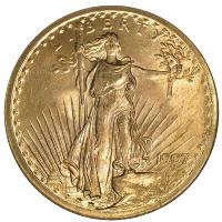 Monnaie or, Pièce 20 dollars or saint Gaudens, Etats-unis