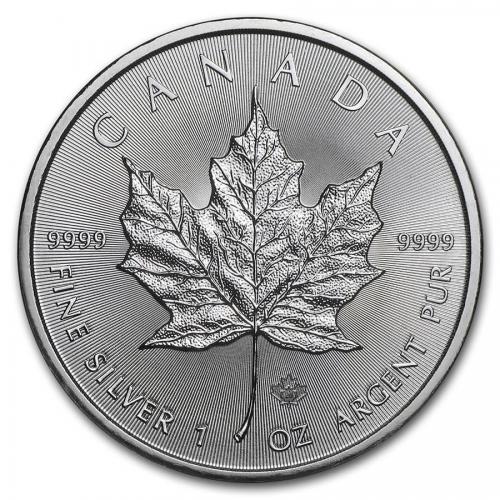 1 oz Maple leaf 5 dollars canada 2021 argent pur
