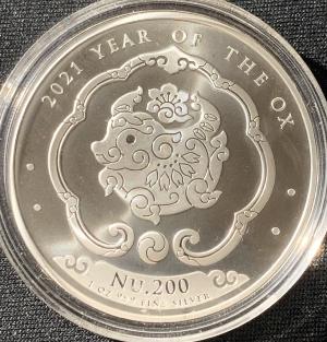 1 Oz Argent 2021 Bhutan Lunar Year of the Ox