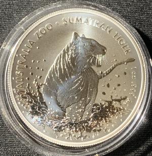 1 Oz Argent AUSTRALIE 2020 Le Tigre de Sumatra