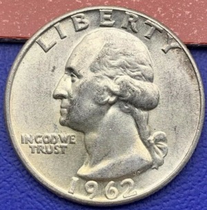 Etats-Unis Quarter Dollar Washington 1962