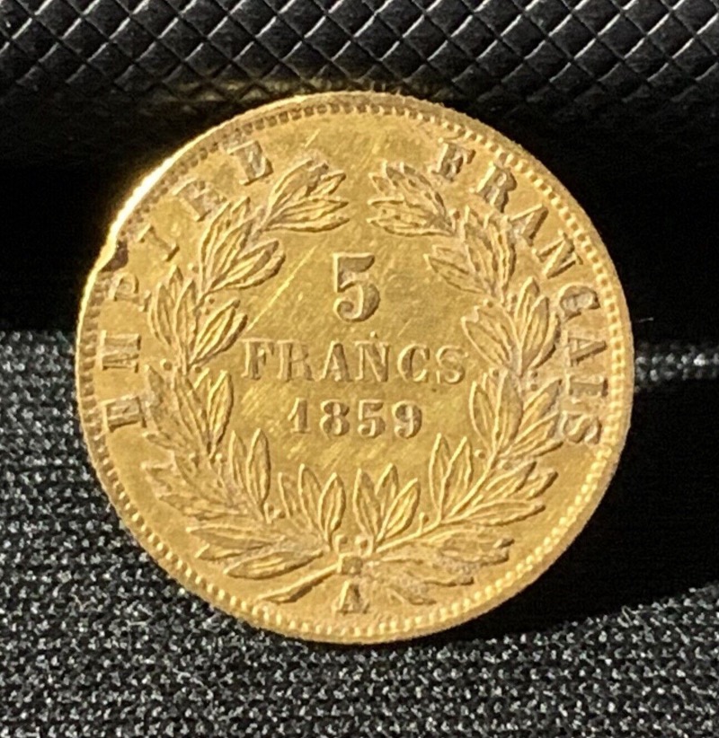 5 Francs or Napoleon III 1859 A