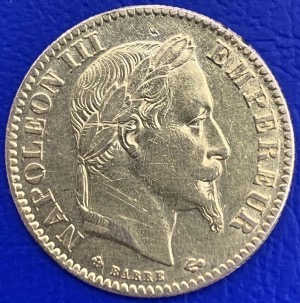 10 Francs or Napoléon III Tête Laurée 1868BB