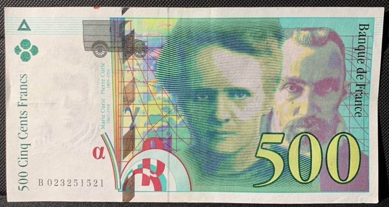 500 Francs Pierre et Marie Curie 1994