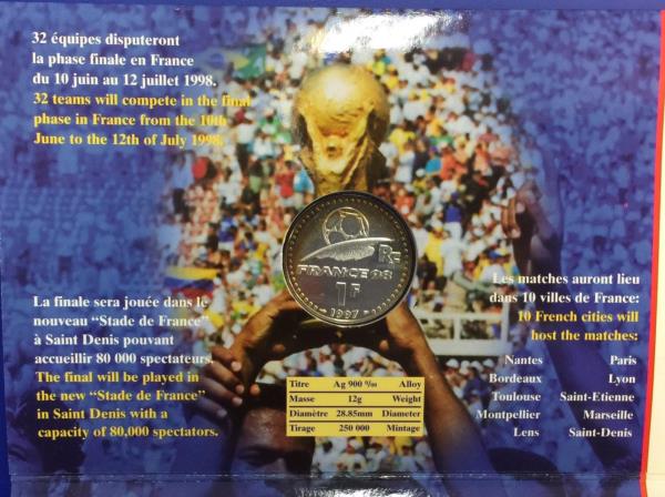 BU 1 franc Coupe du Monde de Football 1998