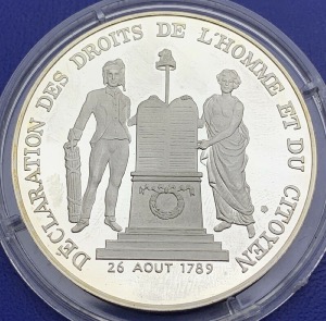 Médaille Argent Bicentenaire de la Révolution - Déclaration droit de l’homme