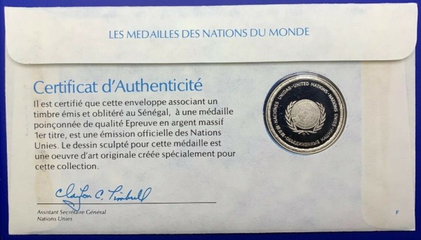 Médaille Argent massif des nations du Monde - SÉNÉGAL
