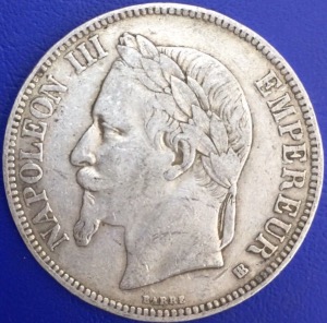 5 francs Napoléon III 1869 BB