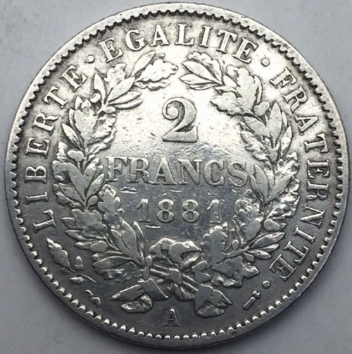 Ceres 2 Francs 1881 A