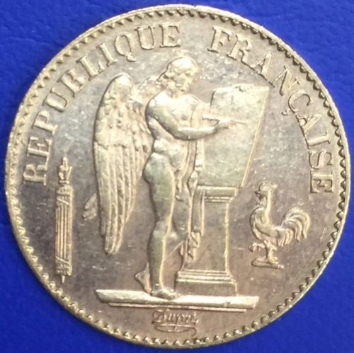 Monnaie or, 20 francs, Génie debout, 1895 A