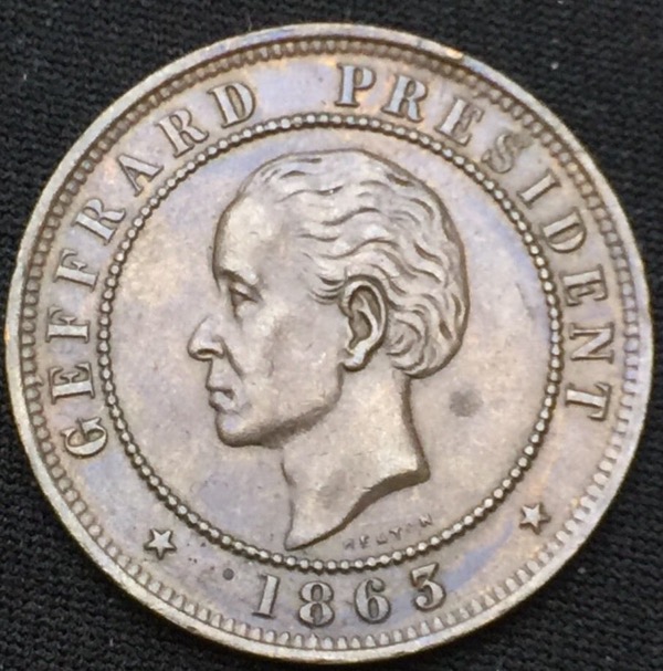 Haïti 20 centimes 1863 président GEFFRARD