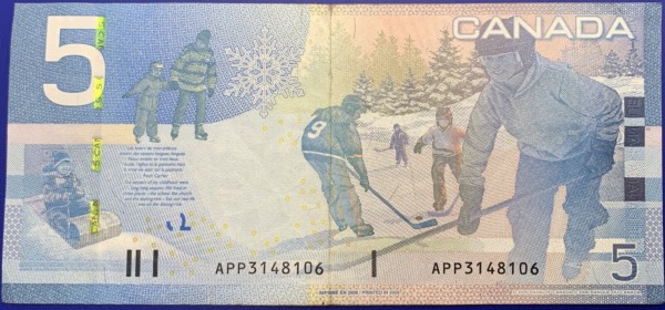 Canada, Billet 5 Dollars 2008