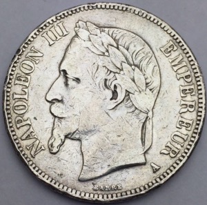 5 francs Napoléon III 1868 A