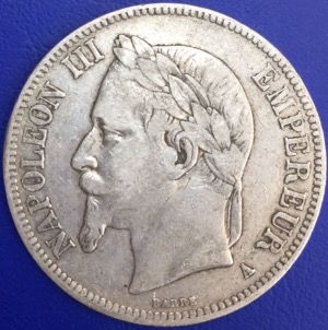 5 francs Napoléon III 1868 A