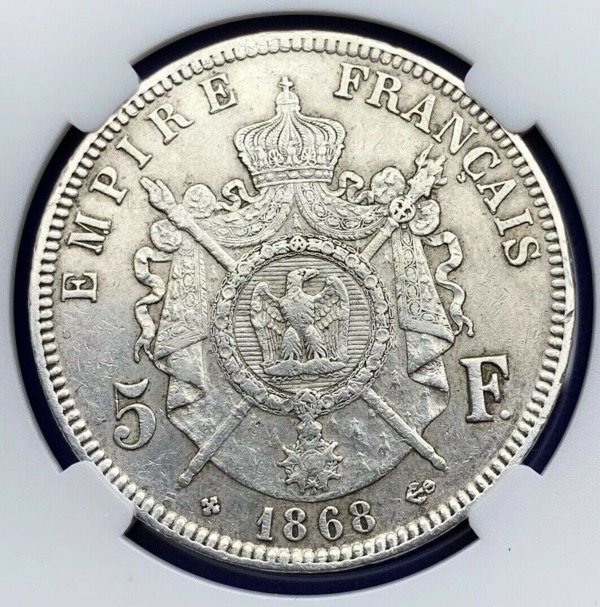 5 Francs Napoléon III Tête Laurée 1868 BB TTB+