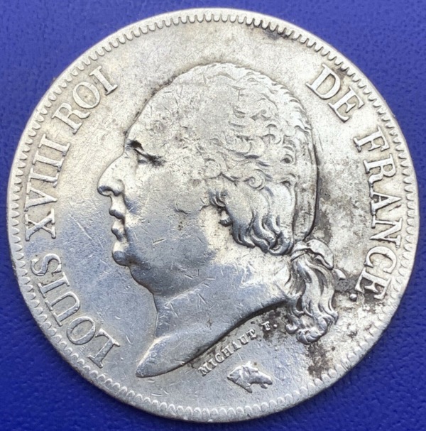 5 Francs Louis XVIII 1824 L Bayonne, Argent