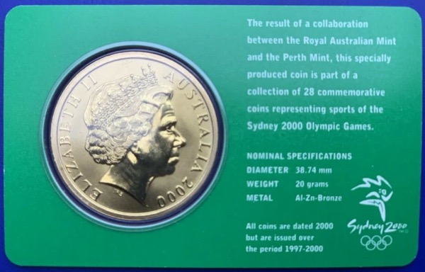 Australie, 5 Dollars Elisabeth 2, Sydney 2000, Boxing