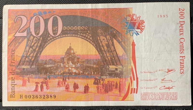 200 Francs Gustave Eiffel 1995