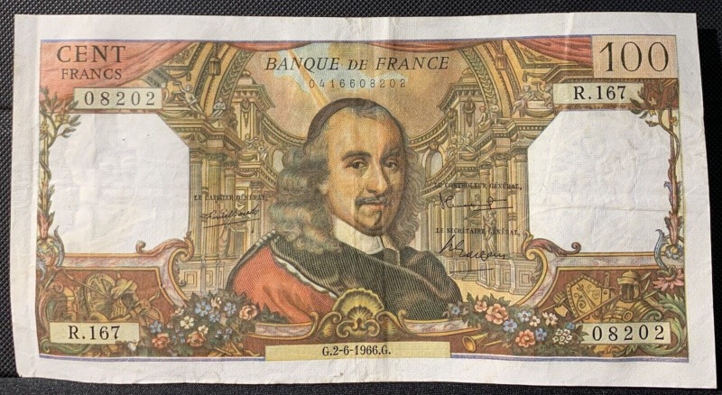 100 Francs Corneille 1966 R167