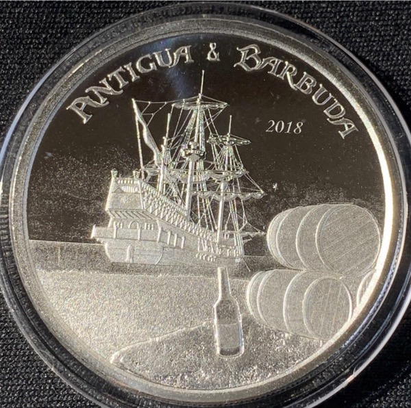 1 oz argent 2018 Antigua et Barbuda 2$ Rum Runner