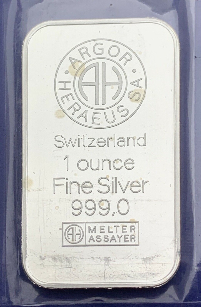 Lingot argent 1 Once 999 Suisse Argor Heraeus 700 Jahre Eidgenossen-Schaft