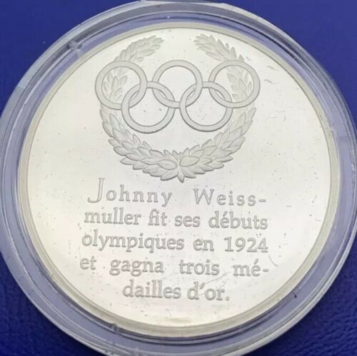 Médaille argent, Histoire des Jeux Olympiques, Paris 1924, Johnny Weissmuller