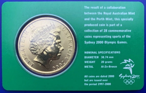 Australie, 5 Dollars Elisabeth 2, Sydney 2000, Shooting