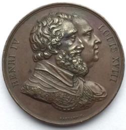 Médaille Henri IV et Louis XVIII