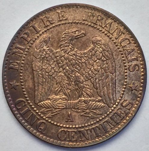 Napoléon III 5 centimes 1855 A ancre bronze