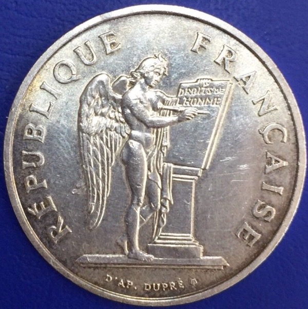 France, Monnaie argent, 100 francs Droits de L'homme 1989