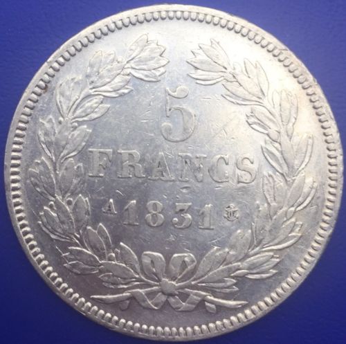 Monnaie Argent, 5 Francs Louis Philippe Ier 1831 A Paris
