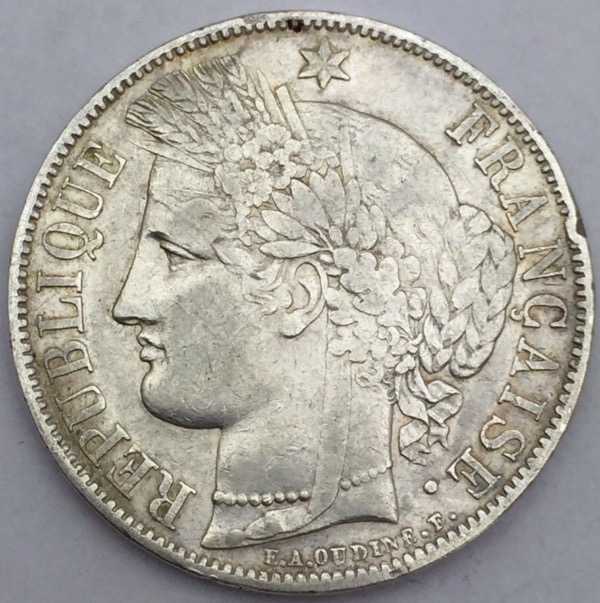 5 francs Ceres 1851 A avec légende