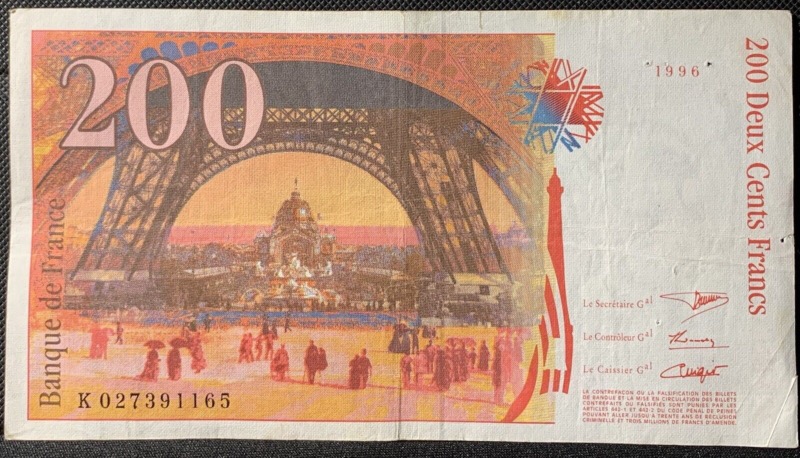 200 Francs Gustave Eiffel 1996