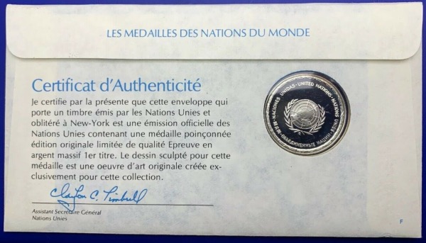 Médaille Argent massif des nations du Monde - GUINÉE BISSAU
