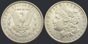 Etats-Unis, One Dollar Morgan, 1883, Philadelphie argent