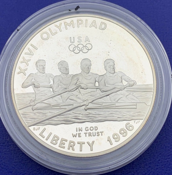 Monnaie Argent, 1 Dollar, Olympiades Atlanta 1996, Aviron