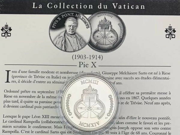 Médaille Pie X, Collection du Vatican
