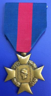 Médaille Croix des services volontaires classe Bronze