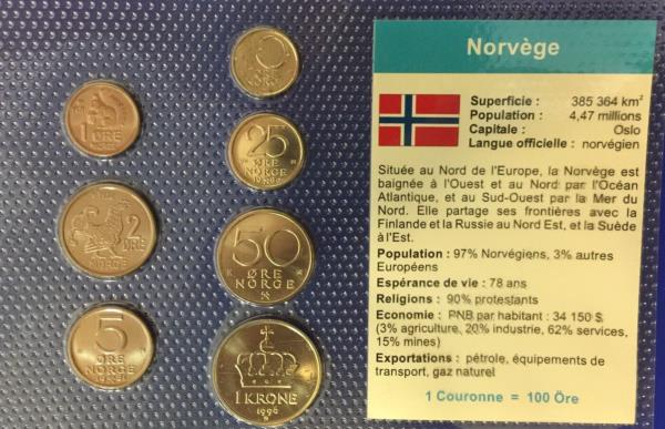 Norvège série pièces FDC