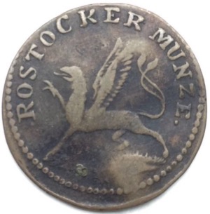 3 Pfenning 1815 A S Rostocker