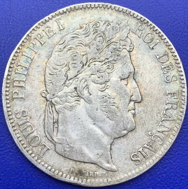 Pièce argent, France, Louis Philippe I, 5 francs, 1841 W