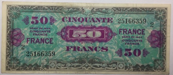 Billet 50 francs 1944