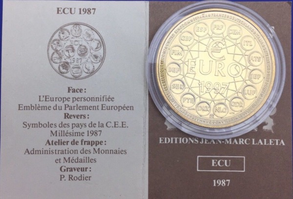 Médaille bronze, Europa Ecu 1987