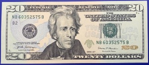 Etats-Unis, Billet 20 dollars New-York 2017, Jackson, Neuf