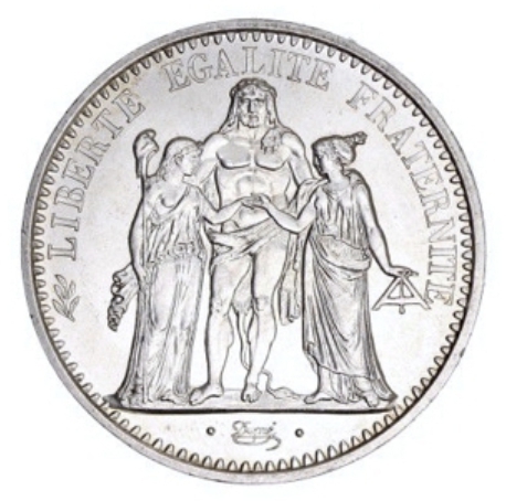 1 pièce en argent de 50 Francs Hercule 1977 SUP 