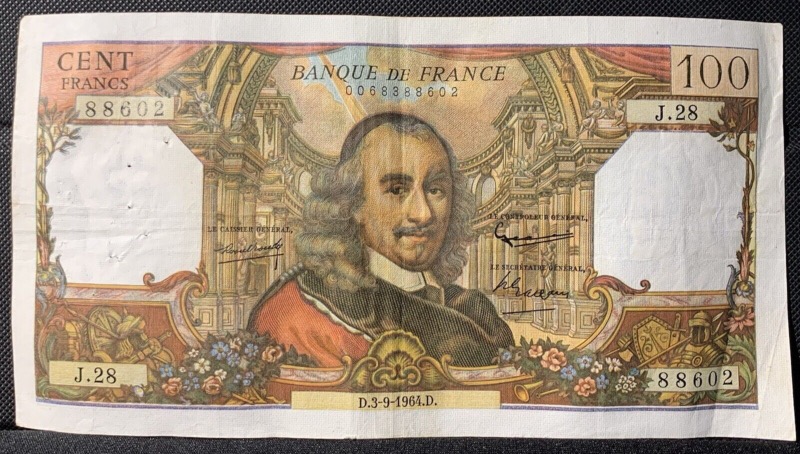 100 Francs Corneille 1964 J28